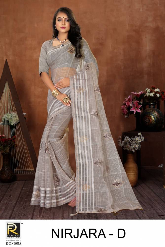 Ronisha Nirjara New Fancy Designer Ethnic Wear Silk Saree Collection